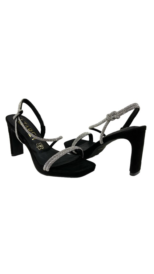 SANDALIA PLATAFORMA TIRAS STRA NEGRO