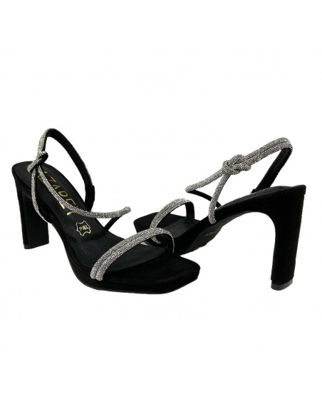 SANDALIA PLATAFORMA TIRAS STRA NEGRO