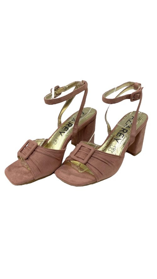 SANDALIA TACON PALA FRUNCIDA ROSA SANDALIA TACON PALA FRUNCIDA ROSA