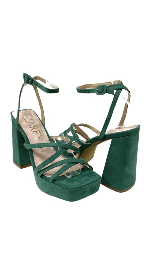 SANDALIA PLATAFORMA TIRAS VERDE SANDALIA PLATAFORMA TIRAS VERDE