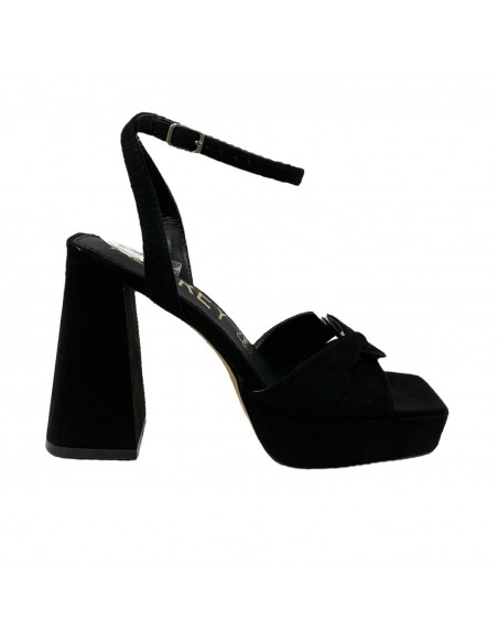SANDALIA PLATAFORMA CRUZADA NEGRO