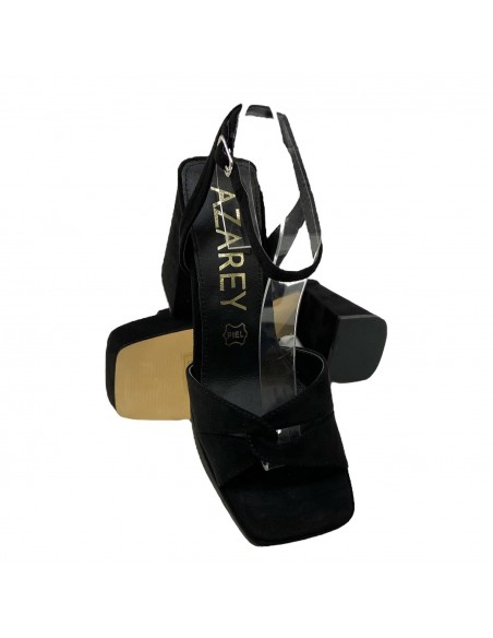 SANDALIA PLATAFORMA CRUZADA NEGRO