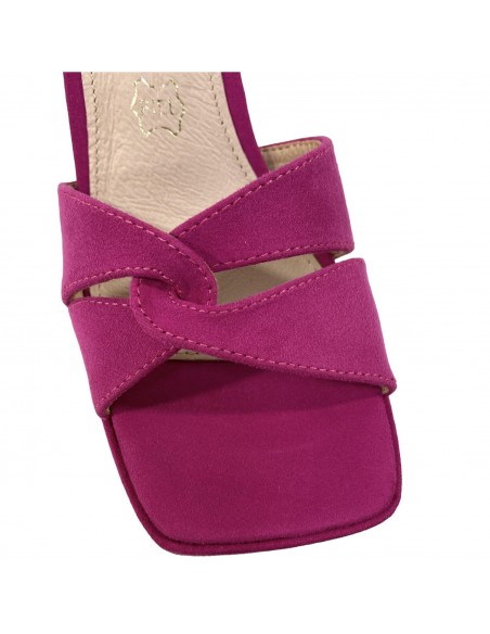 SANDALIA PLATAFORMA CRUZADA FUXIA