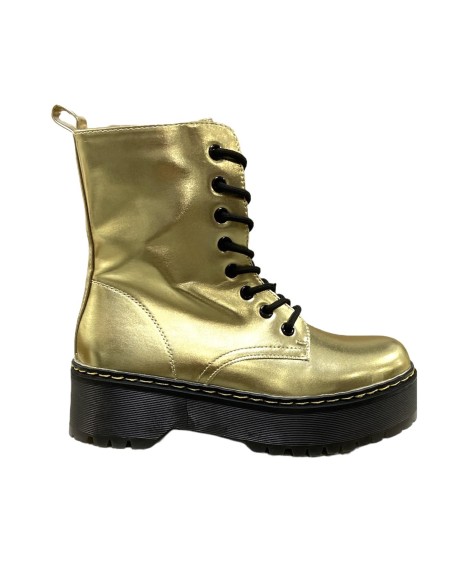 BOTA CORDONES METALIZADA ORO