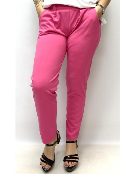 PANTALON BASICO VESTIR FUXIA