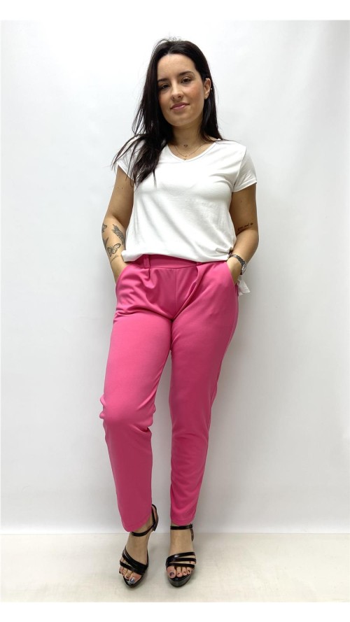 PANTALON BASICO VESTIR FUXIA