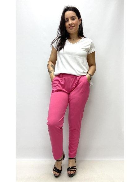 PANTALON BASICO VESTIR FUXIA