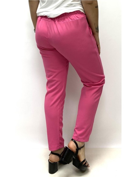 PANTALON BASICO VESTIR FUXIA
