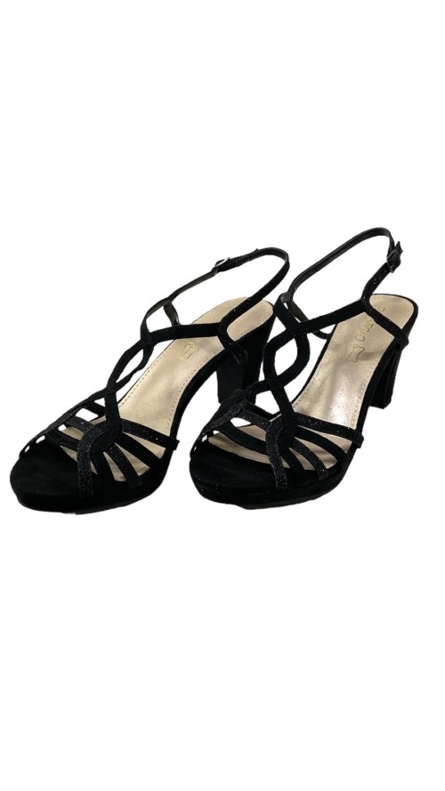 SANDALIA COMBINADA SERRAJE Y B NEGRO