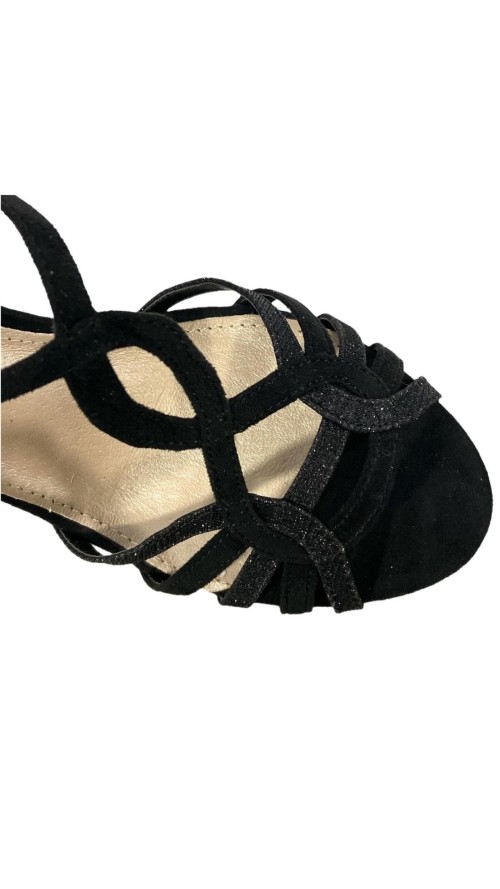 SANDALIA COMBINADA SERRAJE Y B NEGRO