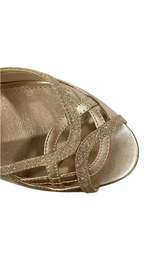 SANDALIA NAPA TACON ANCHO ORO SANDALIA NAPA TACON ANCHO ORO