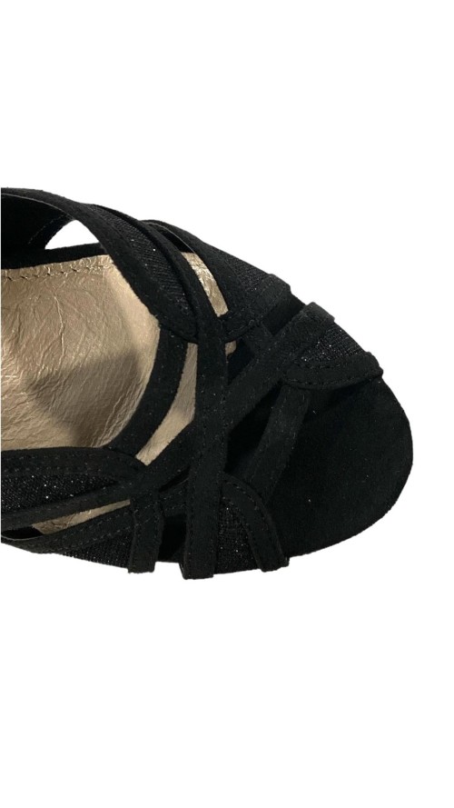 SANDALIA NAPA ENTRELAZADA NEGRO