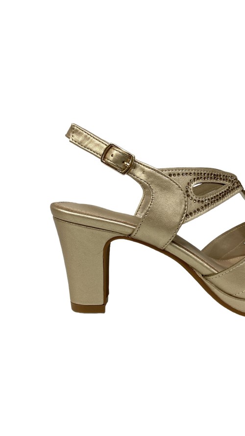 SANDALIA TIRAS ENTRELAZADAS ORO