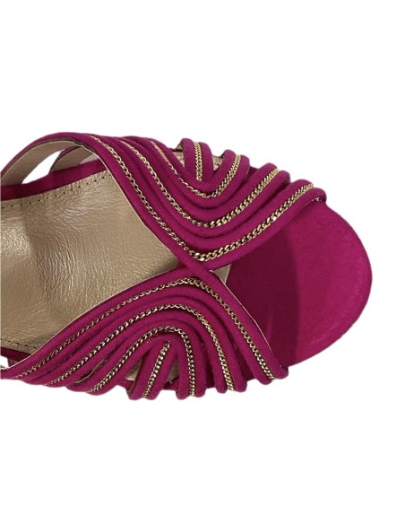 SANDALIA TIRAS INCRUSTACION ME BUGANVILLA