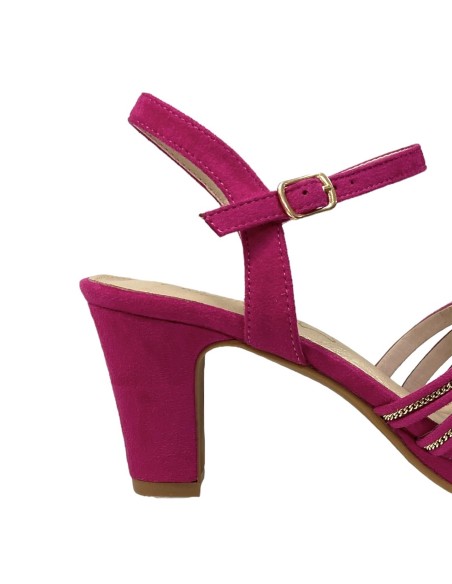 SANDALIA TIRAS INCRUSTACION ME BUGANVILLA