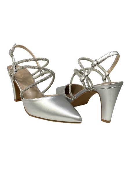 SANDALIA METALIZADA PLATA