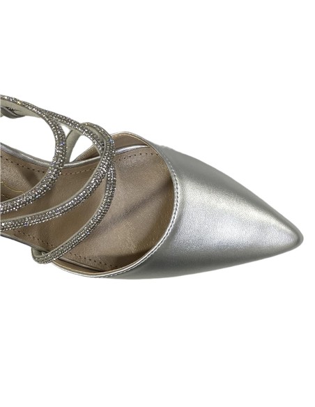 SANDALIA METALIZADA PLATA