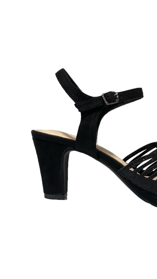 SANDALIA TIRAS ARAÑA NEGRO