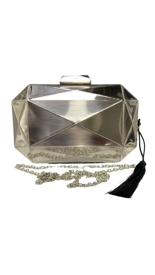 CARTERA METALICA PLATA