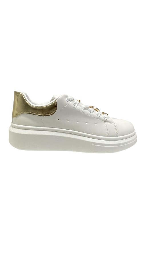 BAMBA CON ADORNOS EN CORDONES ORO