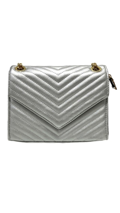 BOLSO RIGIDO ACOLCHADO PLATA