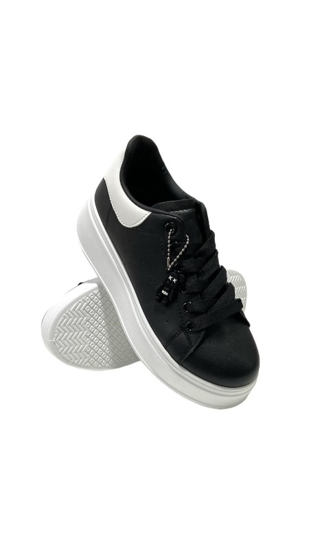 BAMBA NAPA SUELA ANCHA NEGRO 2