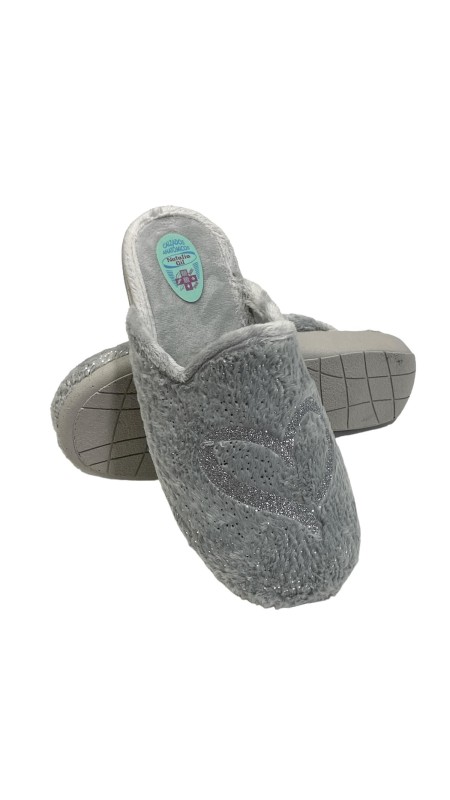 ZAPATILLA CORAZON A MANO GRIS