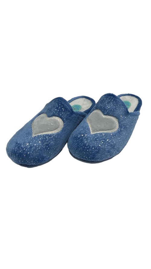 ZAPATILLA CORAZON CON GLITER AZUL ZAPATILLA CORAZON CON GLITER AZUL