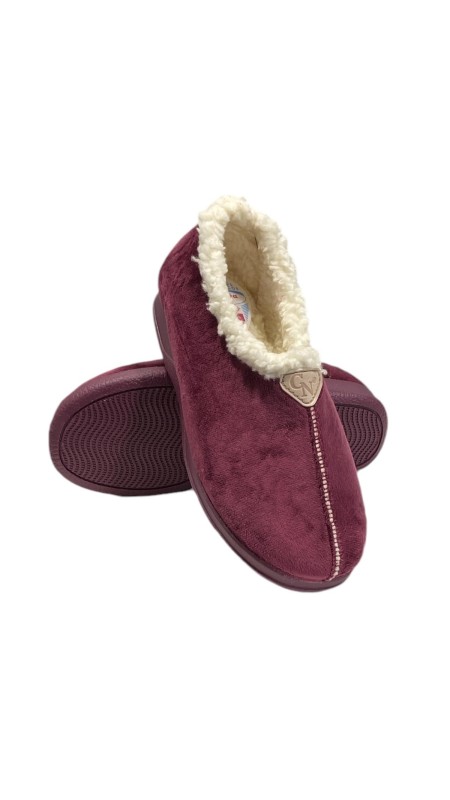ZAPATILLA INTERIOR BORREGUITO BURDEOS