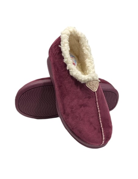 ZAPATILLA INTERIOR BORREGUITO BURDEOS