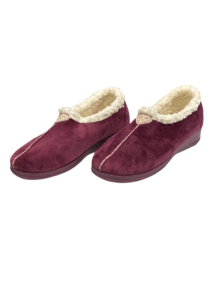 ZAPATILLA INTERIOR BORREGUITO BURDEOS