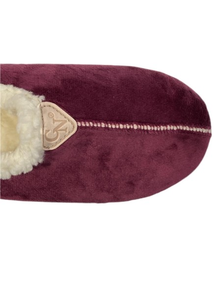 ZAPATILLA INTERIOR BORREGUITO BURDEOS