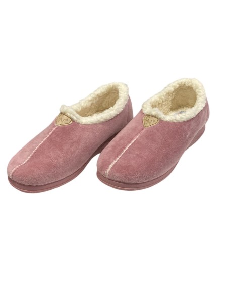 ZAPATILLA INTERIOR BORREGUITO MALVA
