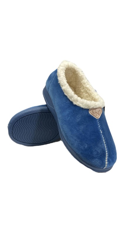 ZAPATILLA INTERIOR BORREGUITO AZUL