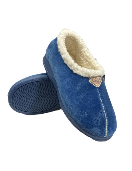 ZAPATILLA INTERIOR BORREGUITO AZUL