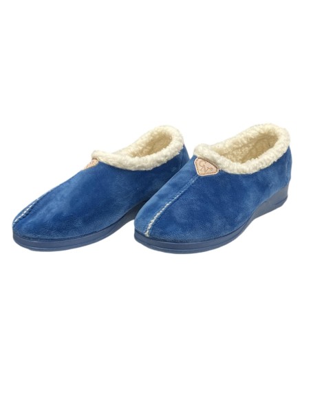 ZAPATILLA INTERIOR BORREGUITO AZUL