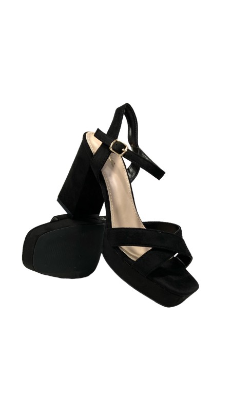 SANDALIA TIRAS CRUZADA NEGRO 2