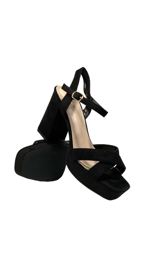 SANDALIA TIRAS CRUZADA NEGRO