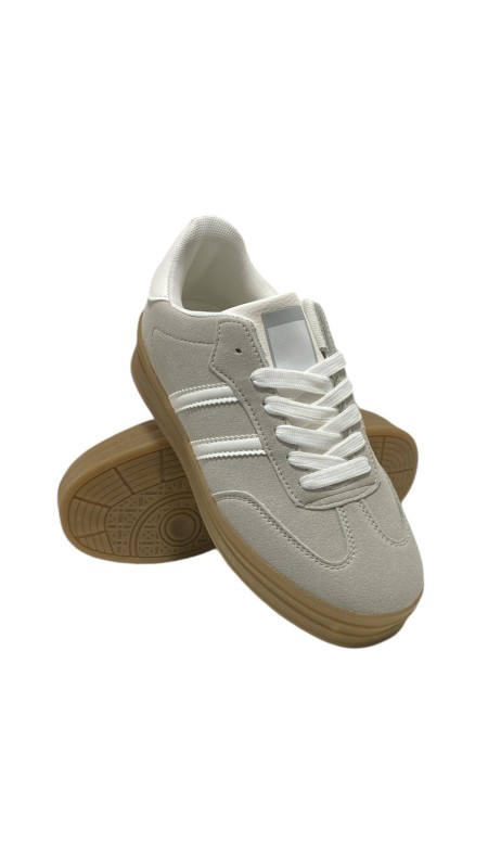 DEPORTIVA SUELA TOCINO ANCHA GRIS 2