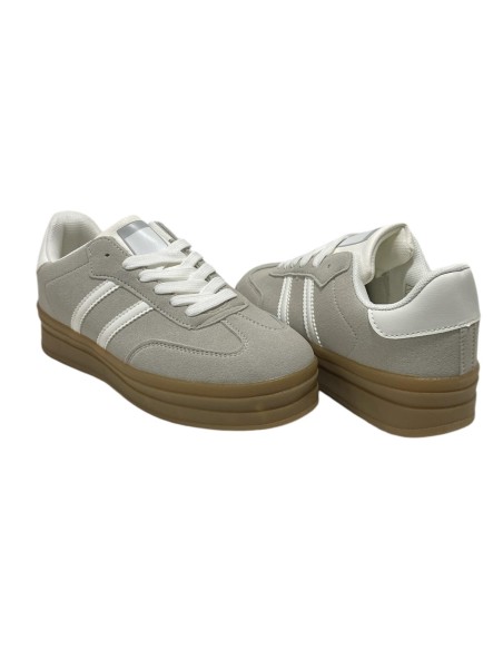 DEPORTIVA SUELA TOCINO ANCHA GRIS