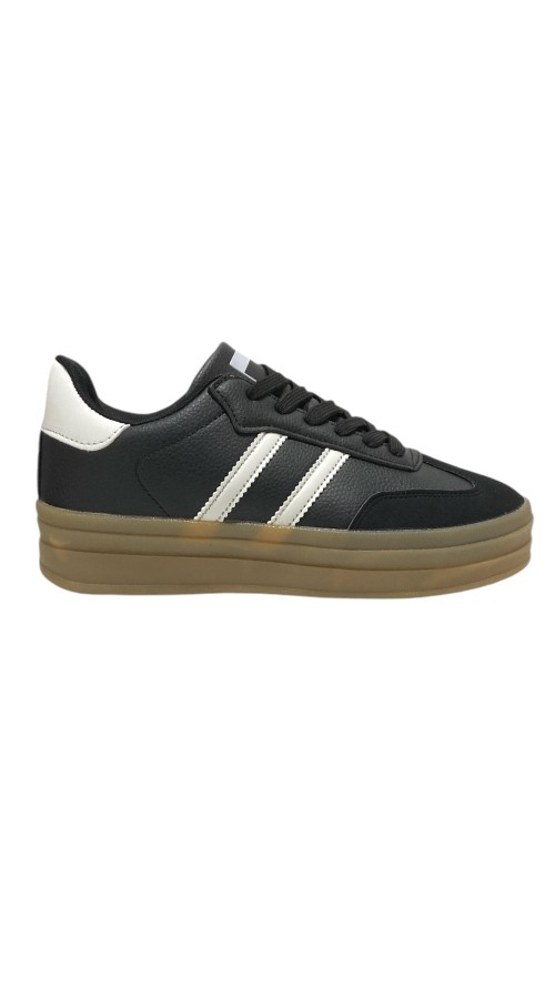 DEPORTIVA SUELA TOCINO ANCHA NEGRO