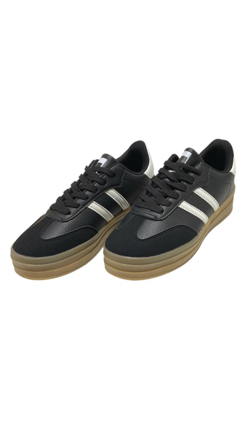 DEPORTIVA SUELA TOCINO ANCHA NEGRO