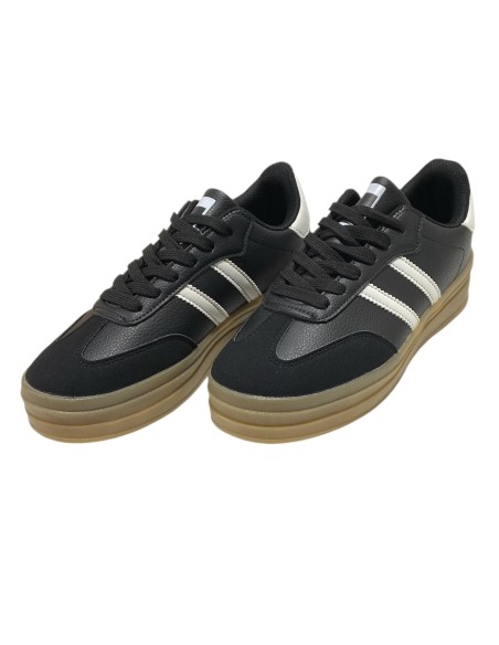 DEPORTIVA SUELA TOCINO ANCHA NEGRO