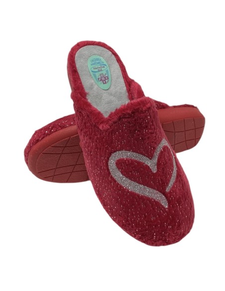 ZAPATILLA CORAZON A MANO ROJO