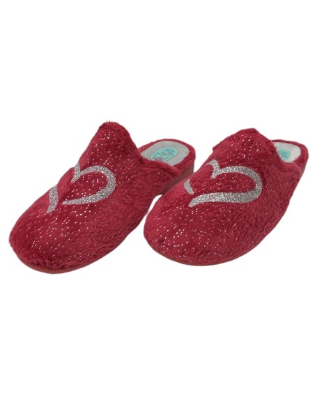 ZAPATILLA CORAZON A MANO ROJO