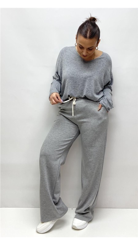 PANTALON CHANDAL PATA RECTA GRIS 2