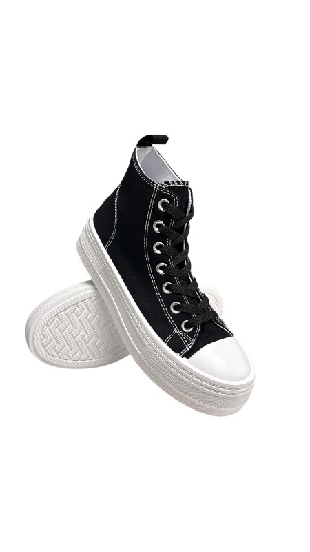 Bota de lona NEGRO 2