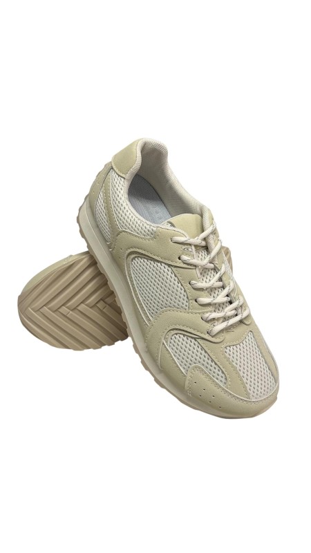 Deportiva serraja con lona BEIG 2