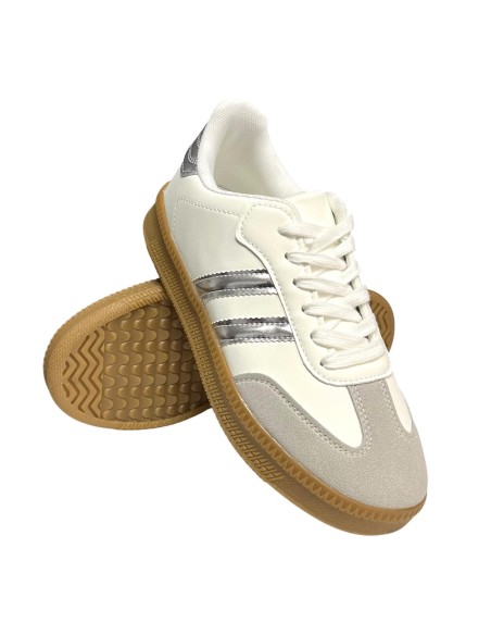 Deportiva doble suela combinada PLATA