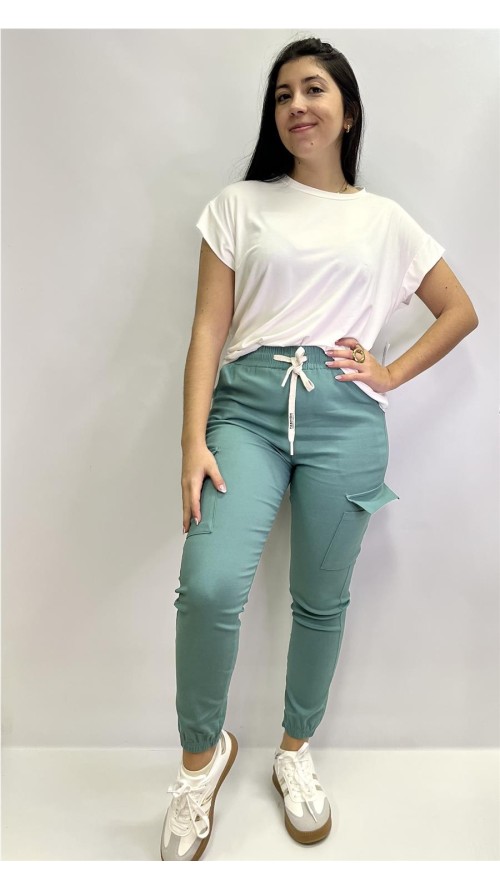 Pantalon bolsillo flex VERDE